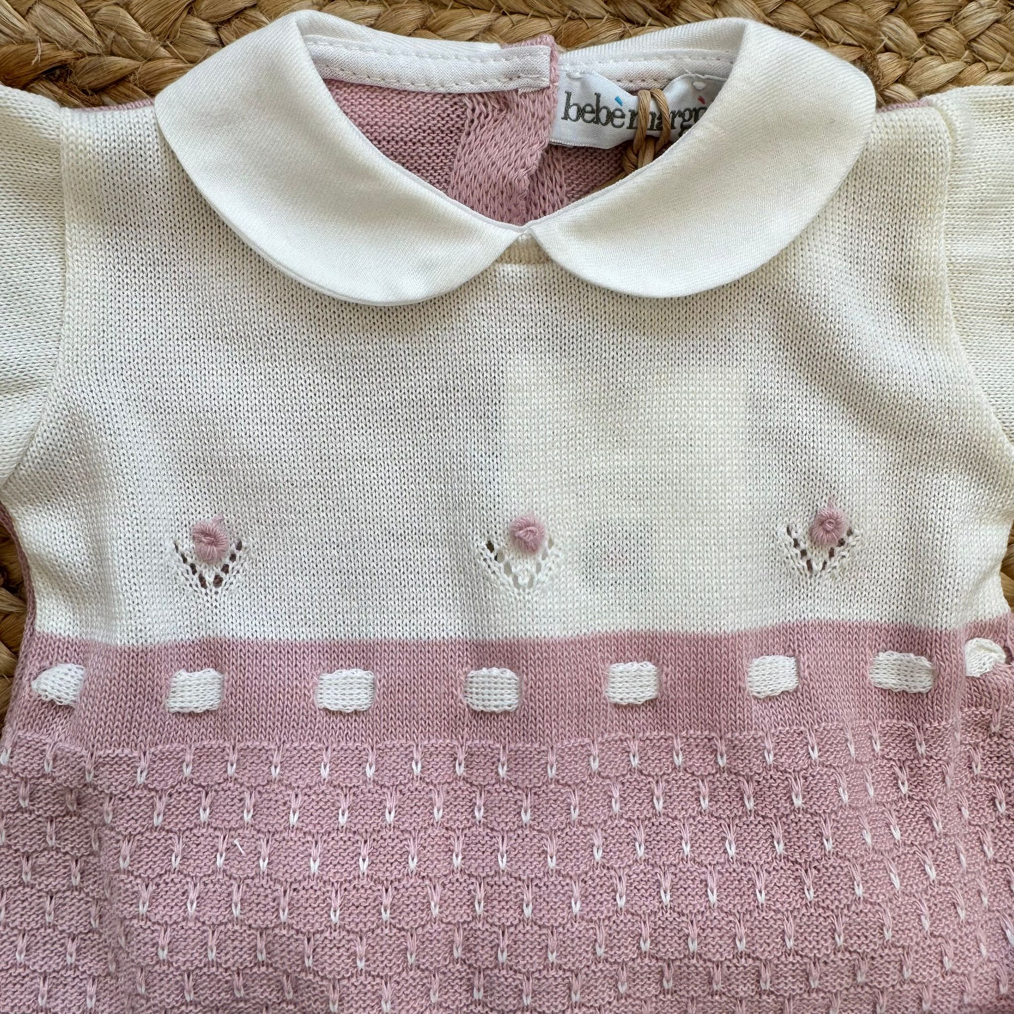 Set nascita neonata rosa e panna