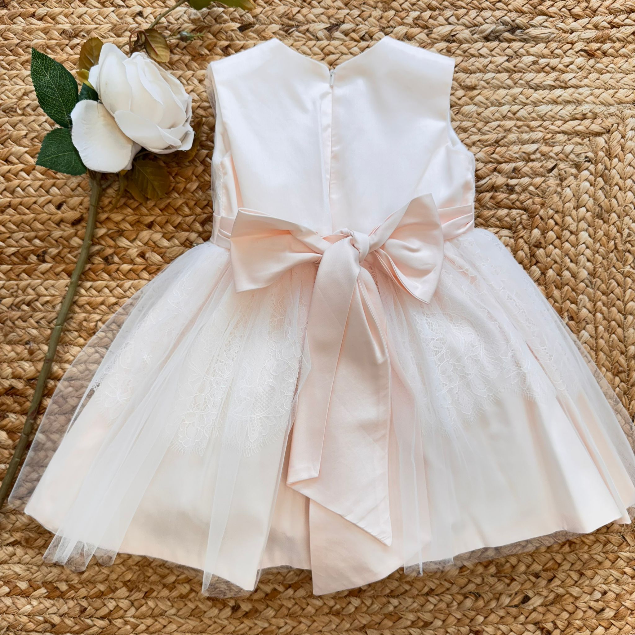 ABITO BATTESIMO BIMBA IN PIZZO E TULLE