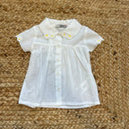 COMPLETO BIMBA SALOPETTE BLU A POIS E CAMICINA MARGHERITE