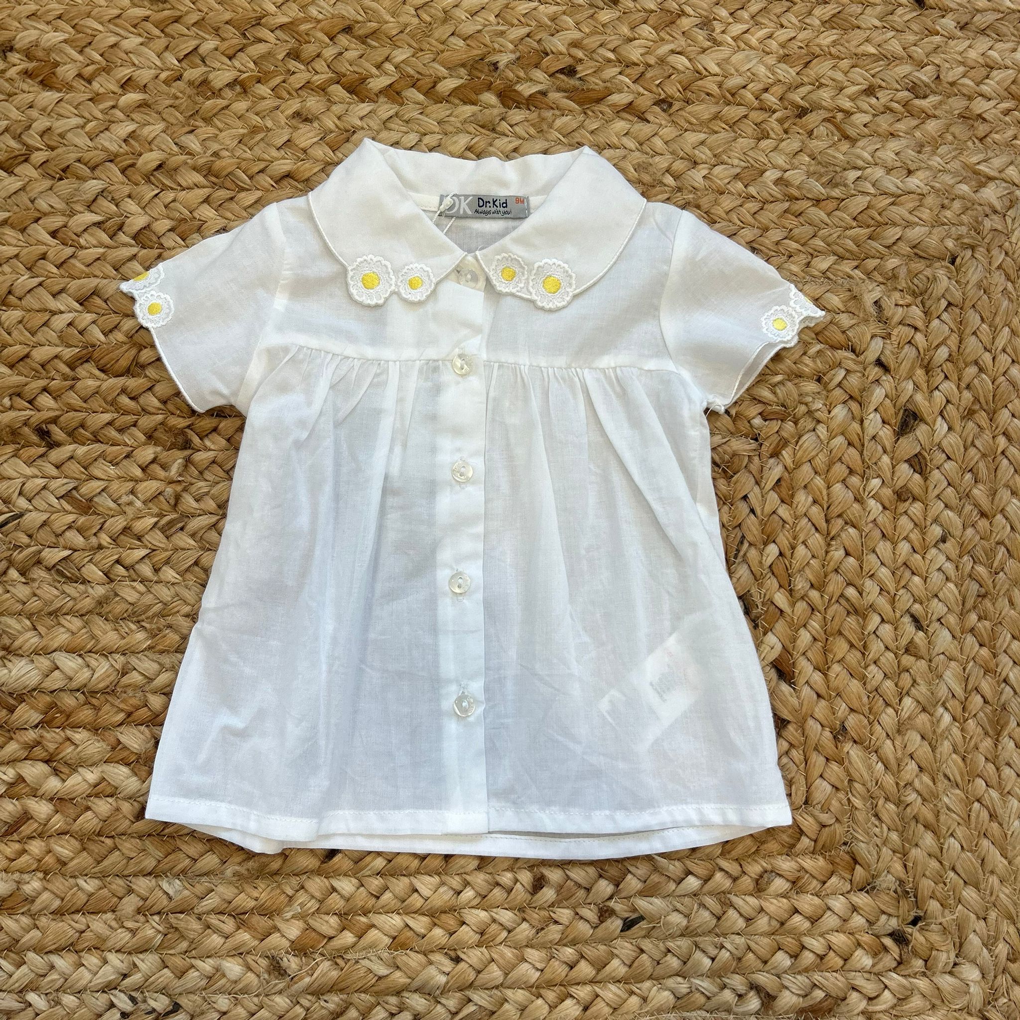 COMPLETO BIMBA SALOPETTE BLU A POIS E CAMICINA MARGHERITE