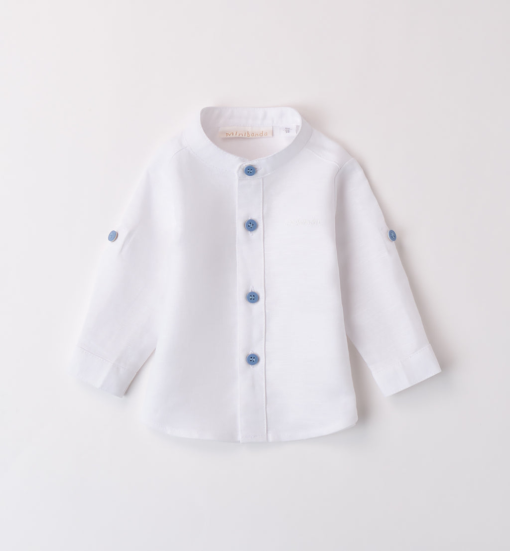 COMPLETO NEONATO AZZURRO POLVERE CON CAMICINA E CARDIGAN