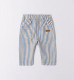 COMPLETO BAMBINO RIGHE E CARDIGAN AZZURRO