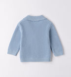 COMPLETO NEONATO AZZURRO POLVERE CON CAMICINA E CARDIGAN