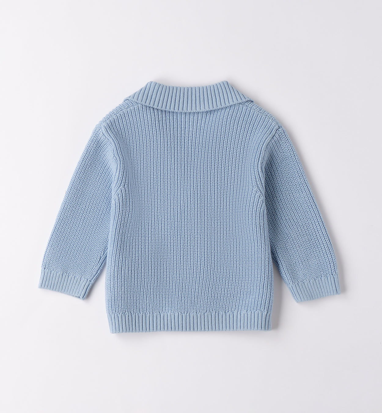 COMPLETO NEONATO AZZURRO POLVERE CON CAMICINA E CARDIGAN