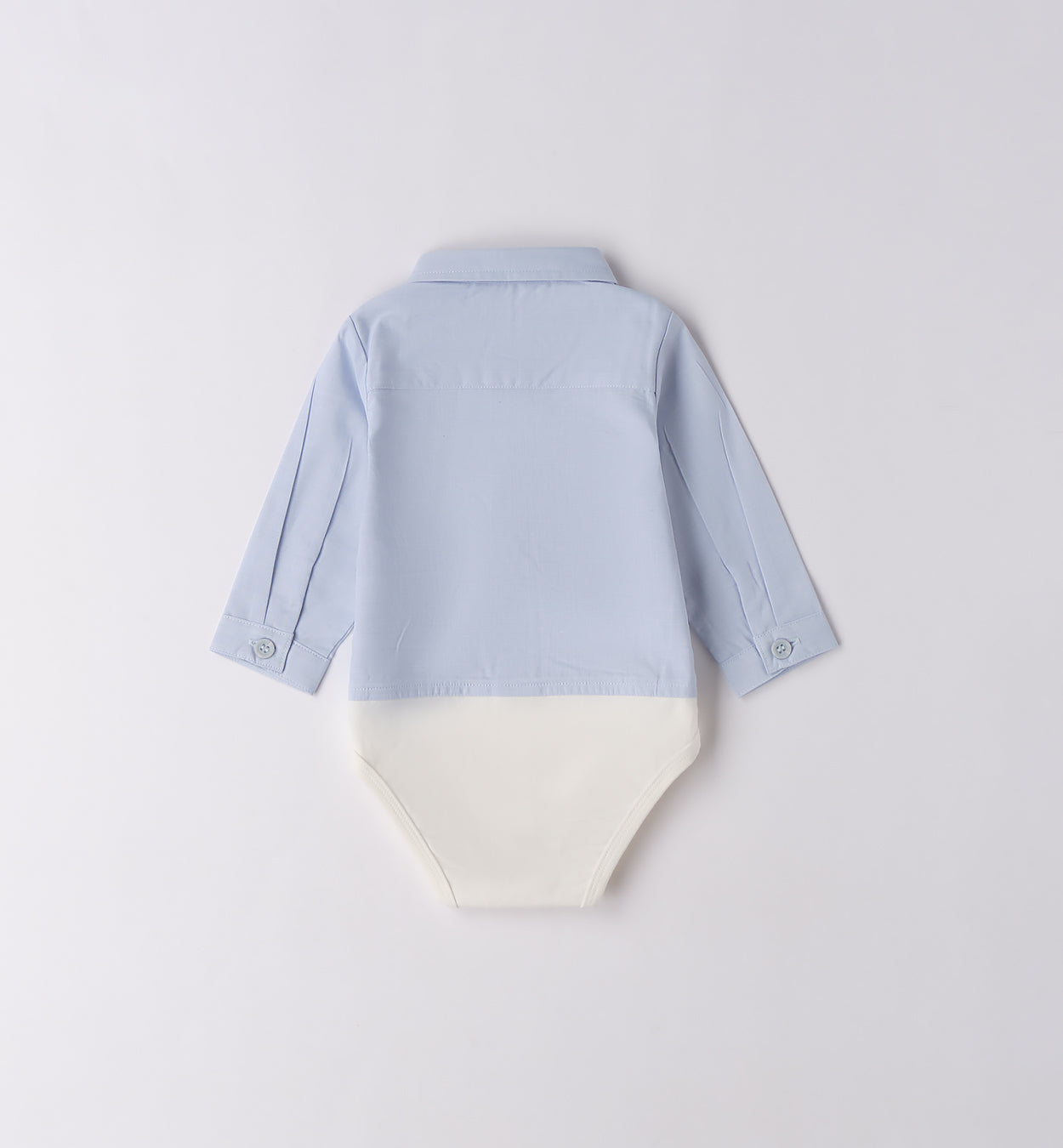 Completo casual chic bimbo maglia navy e pantaloni beige