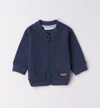 Completo casual chic bimbo giacca navy e t-shirt verde