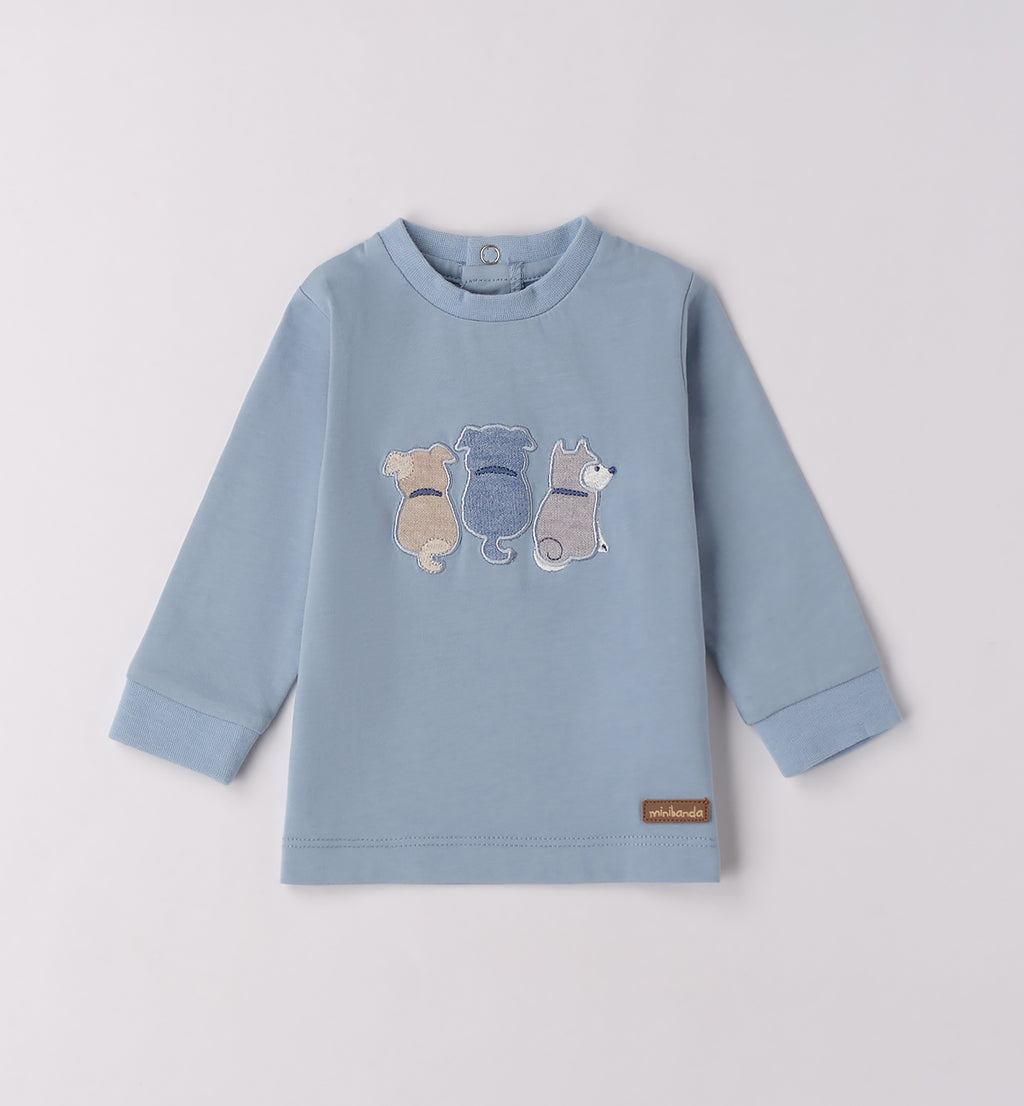 Completo bambino maglia azzurra e pantalone blu