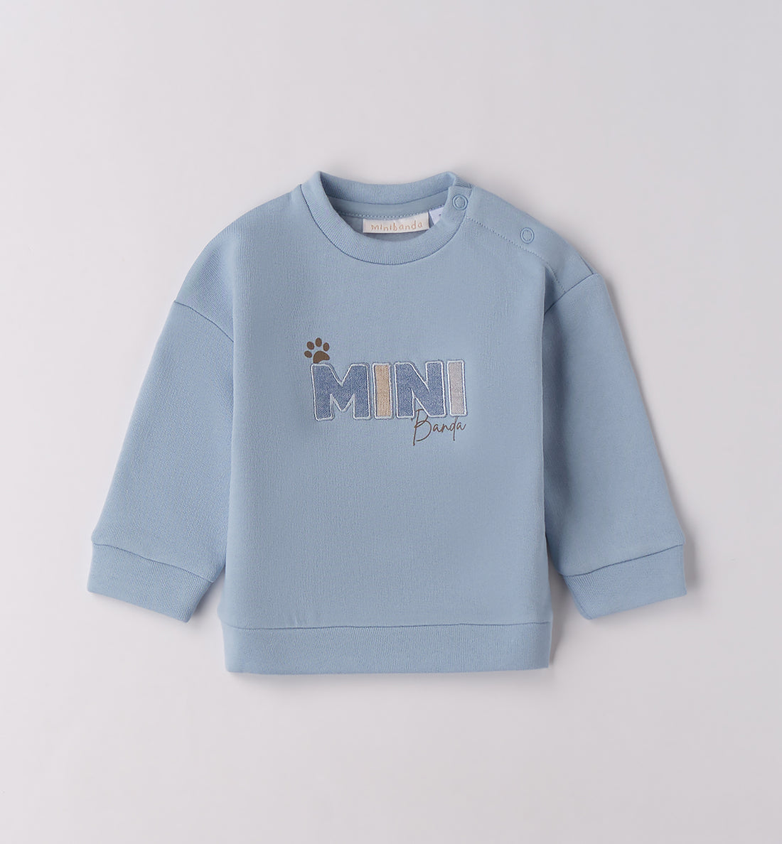 completo bimbo felpa azzurra e pantaloni blu jogger