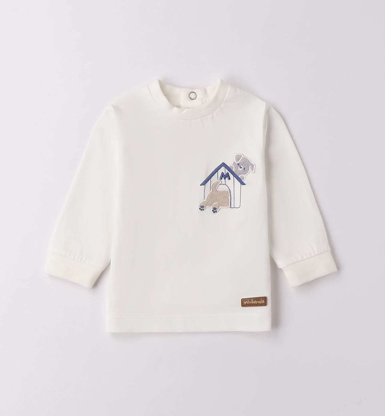Completo bambino cardigan blu e pantalone beige