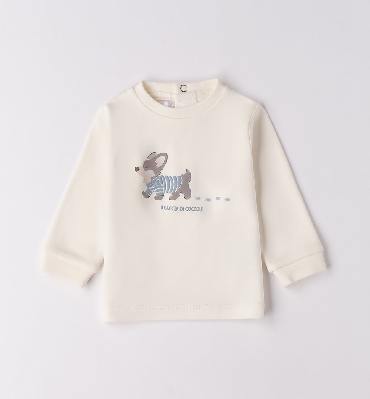Completo bambino giacca beige e pantalone blu