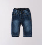 Bimbo maglia righe e jeans