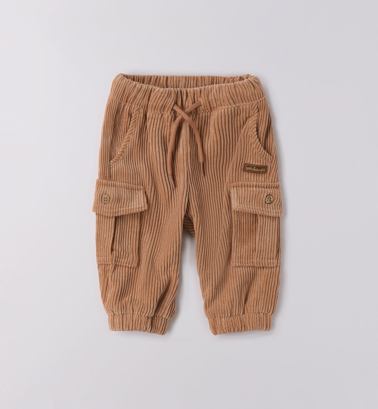 Completo bambino maglia panna e pantalone velluto beige