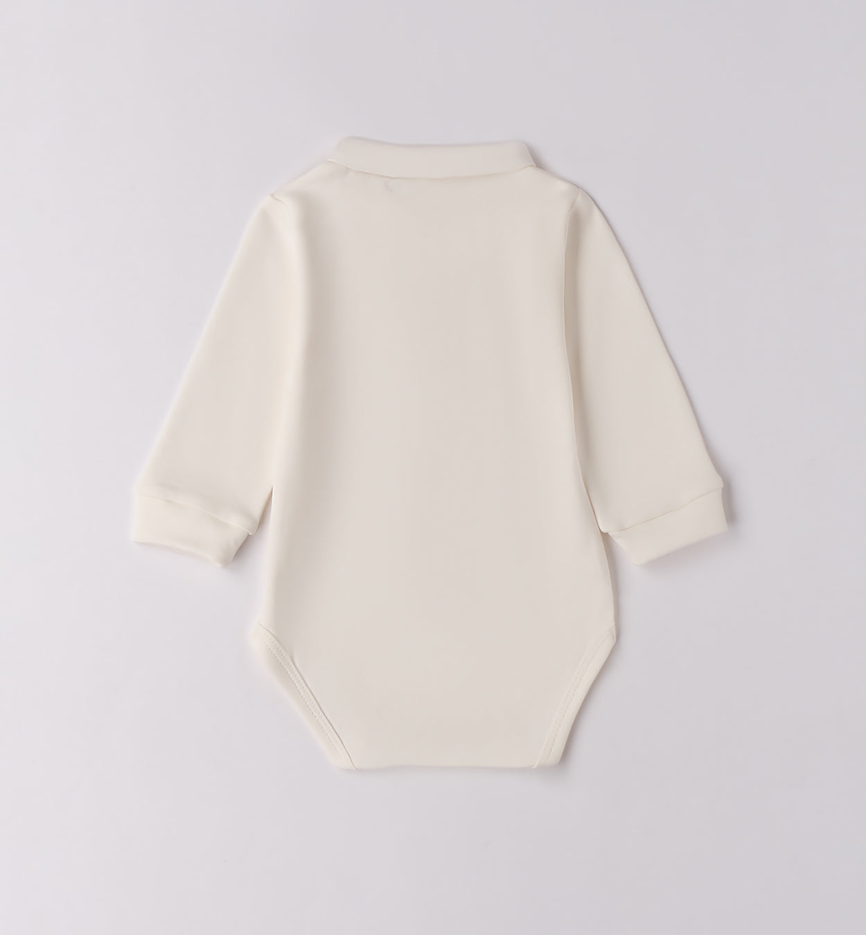 Tutina tre pezzi neonato in cotone e lana azzurro e beige