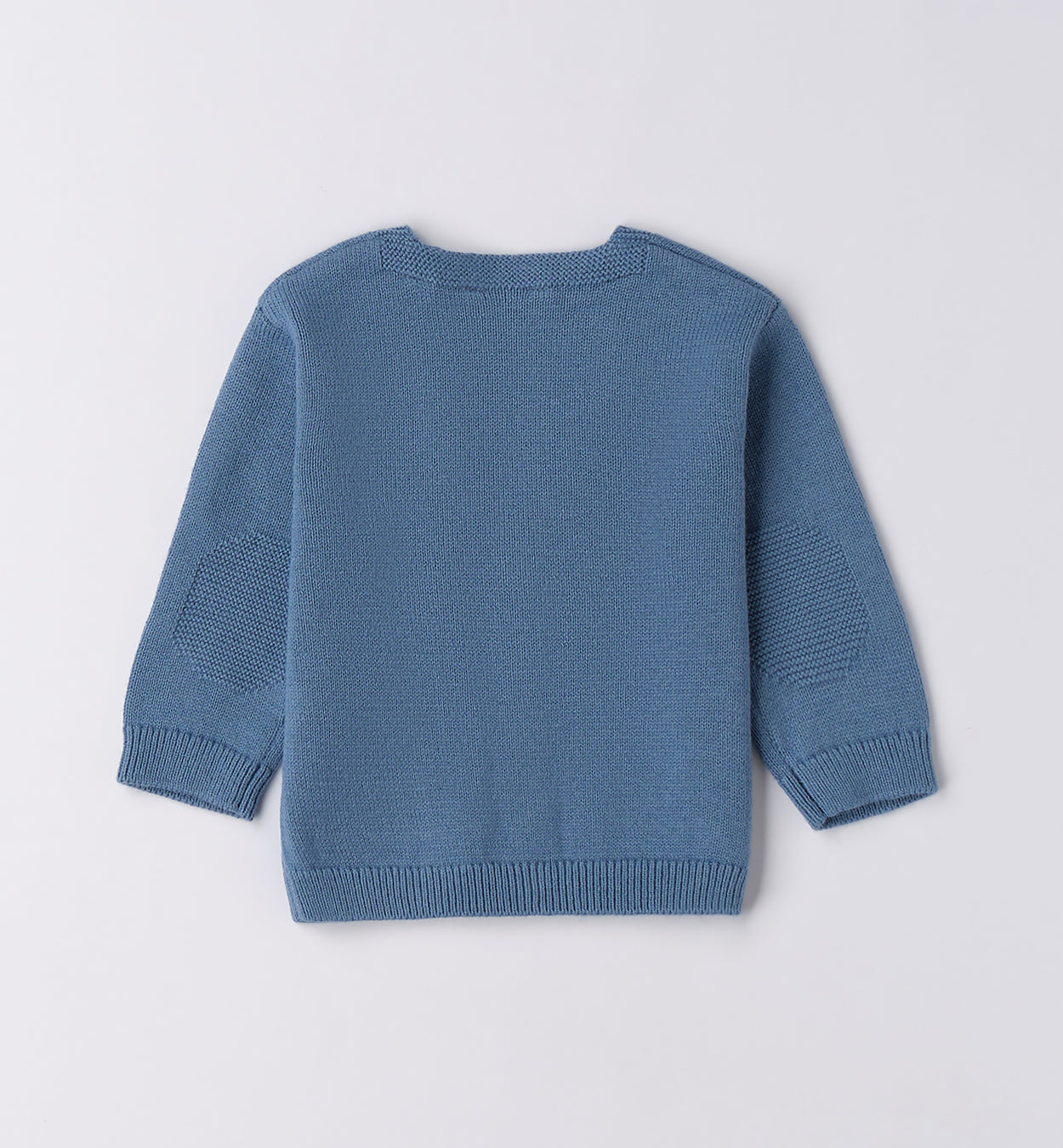 Completo bambino camicia fantasia e cardigan blu