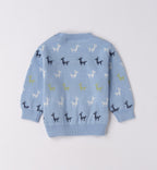 Bimbo maglia dinosauri e pantaloni blu
