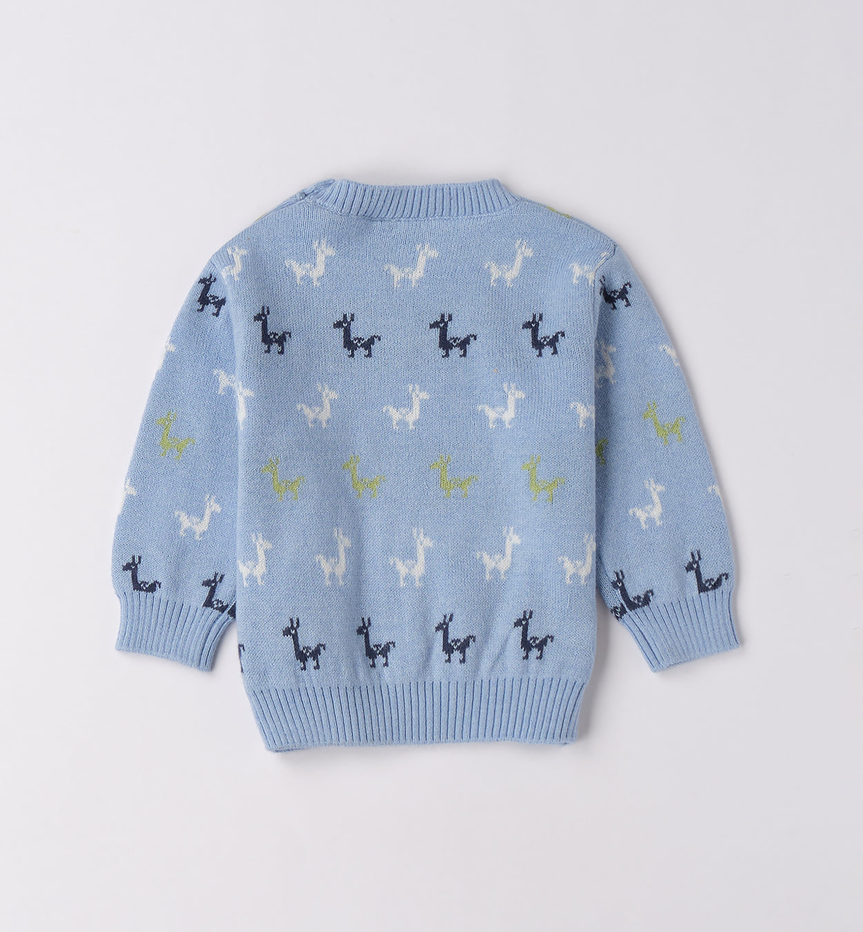 Bimbo maglia dinosauri e pantaloni blu