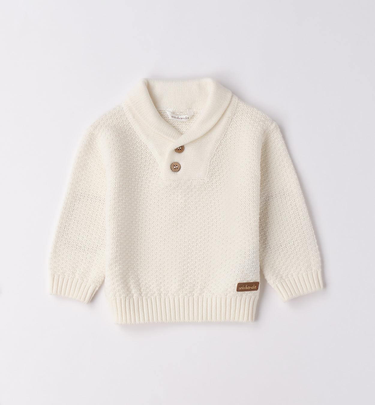 Completo bambino maglia panna e pantalone velluto beige