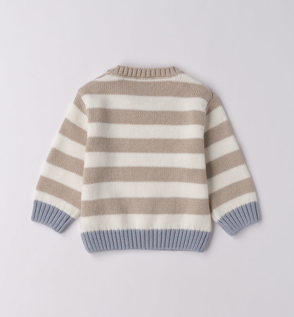 Bimbo maglia righe e jeans