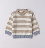 Bimbo maglia righe e jeans