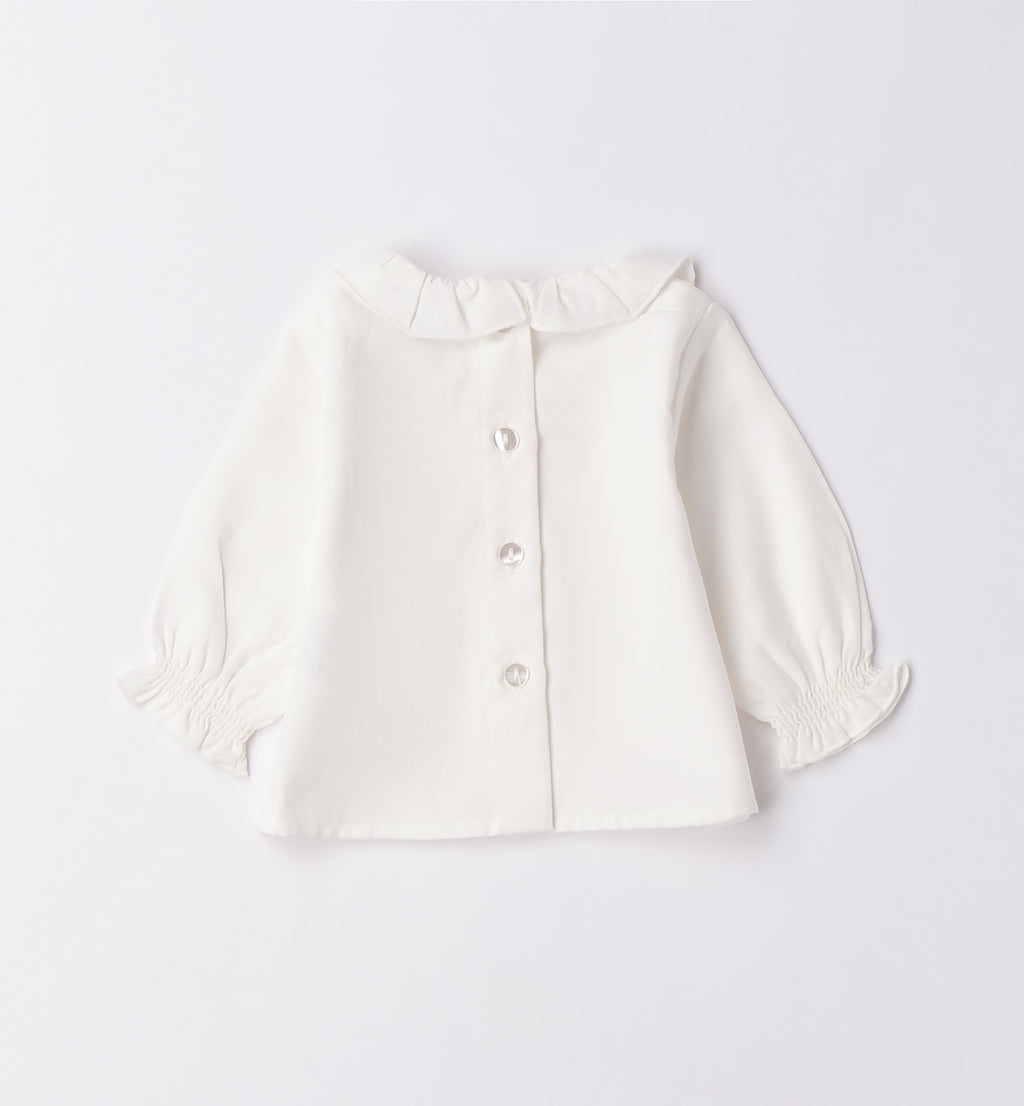 Completo bimba scozzese beige e blu
