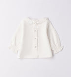 Completo bimba scozzese beige e blu