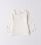 Completo bimba scozzese beige e blu