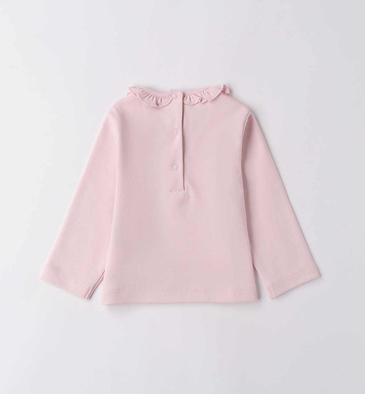 Completo bimba rosa e grigio con abito e cardigan