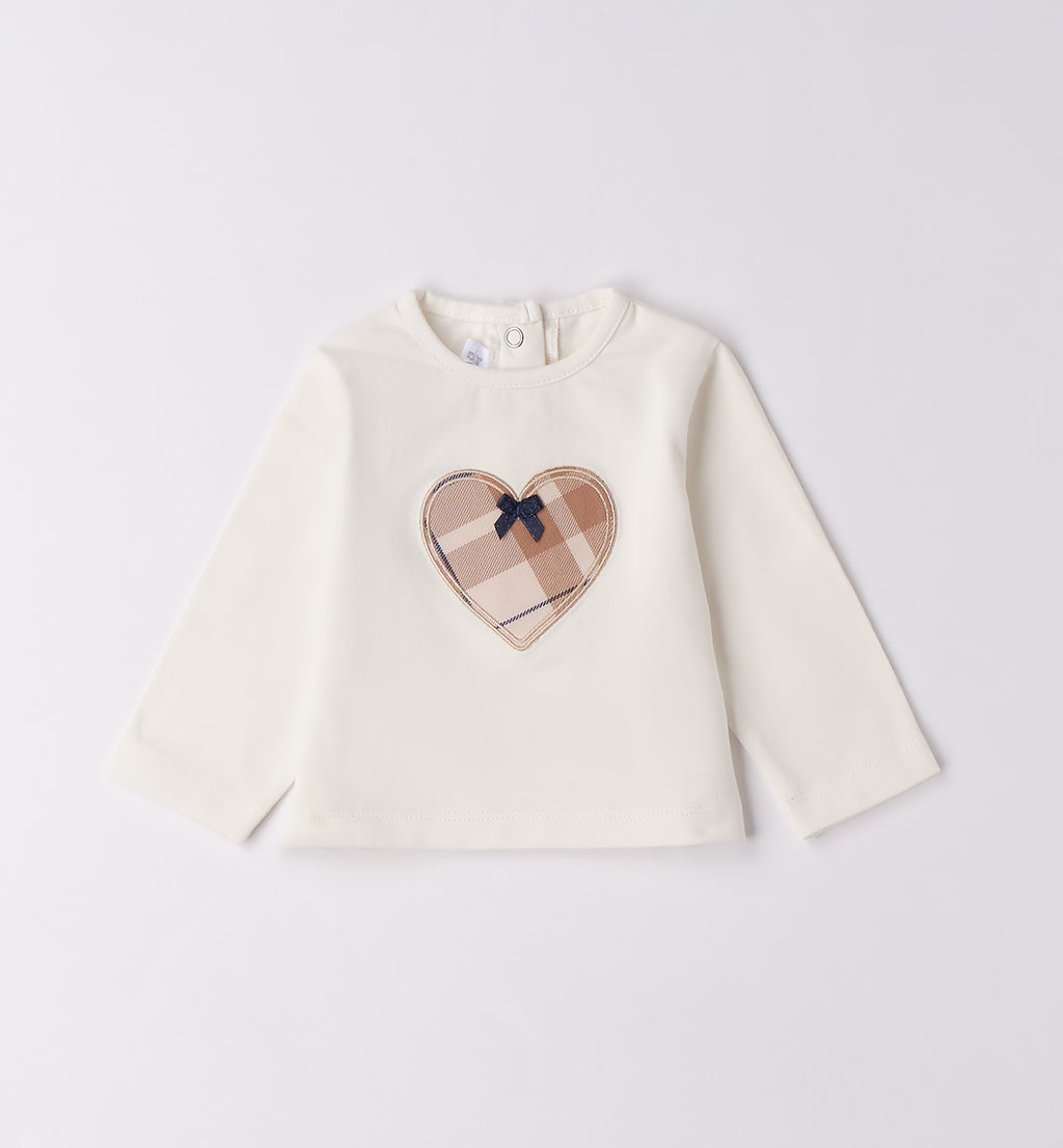 Completo bimba scozzese blu e beige