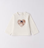 Completo bimba scozzese blu e beige