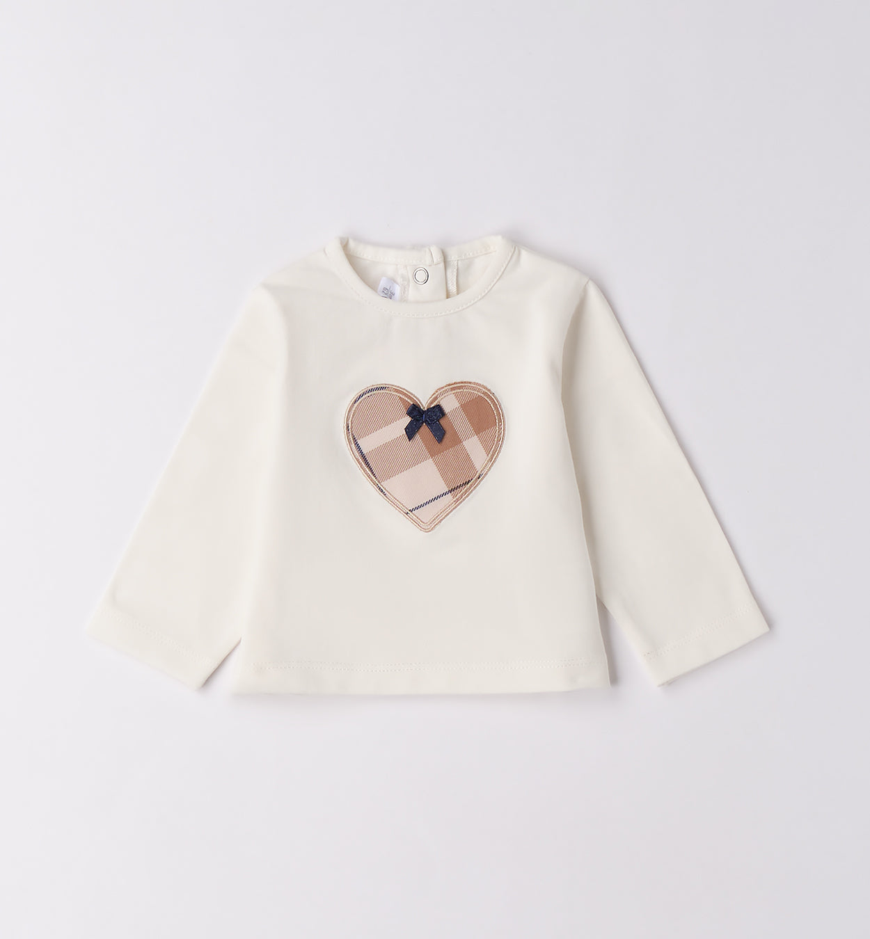 Completo bimba scozzese blu e beige