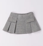 Completo bimba rosa e grigio con gilet e gonna