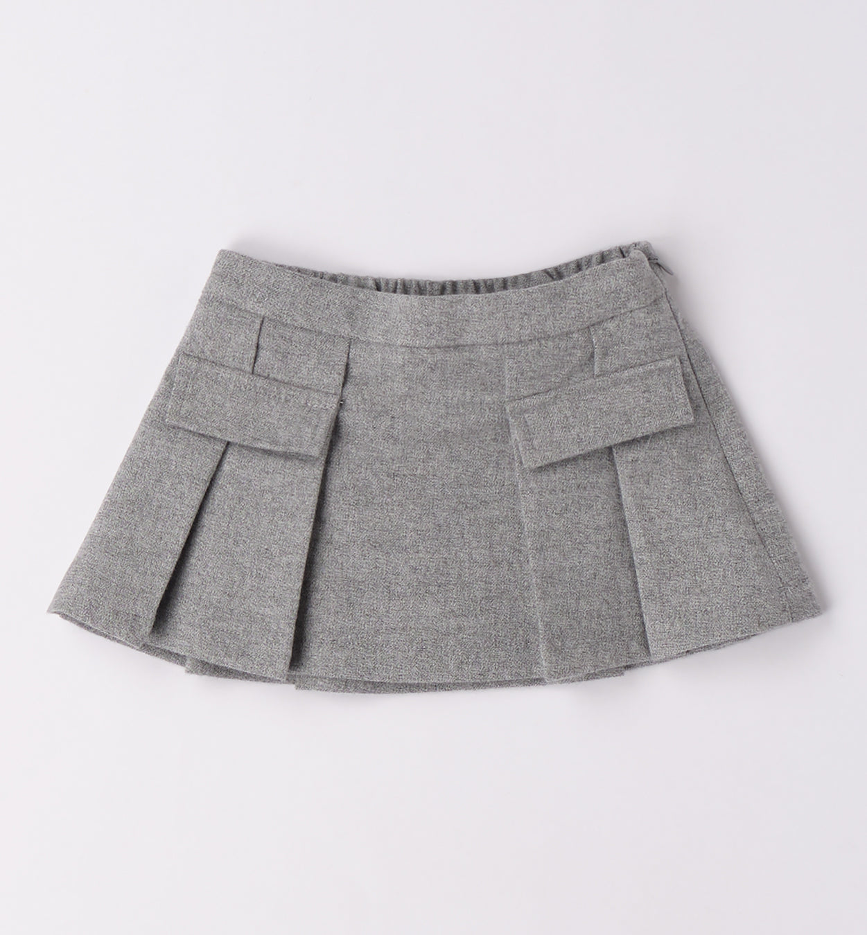Completo bimba rosa e grigio con gilet e gonna