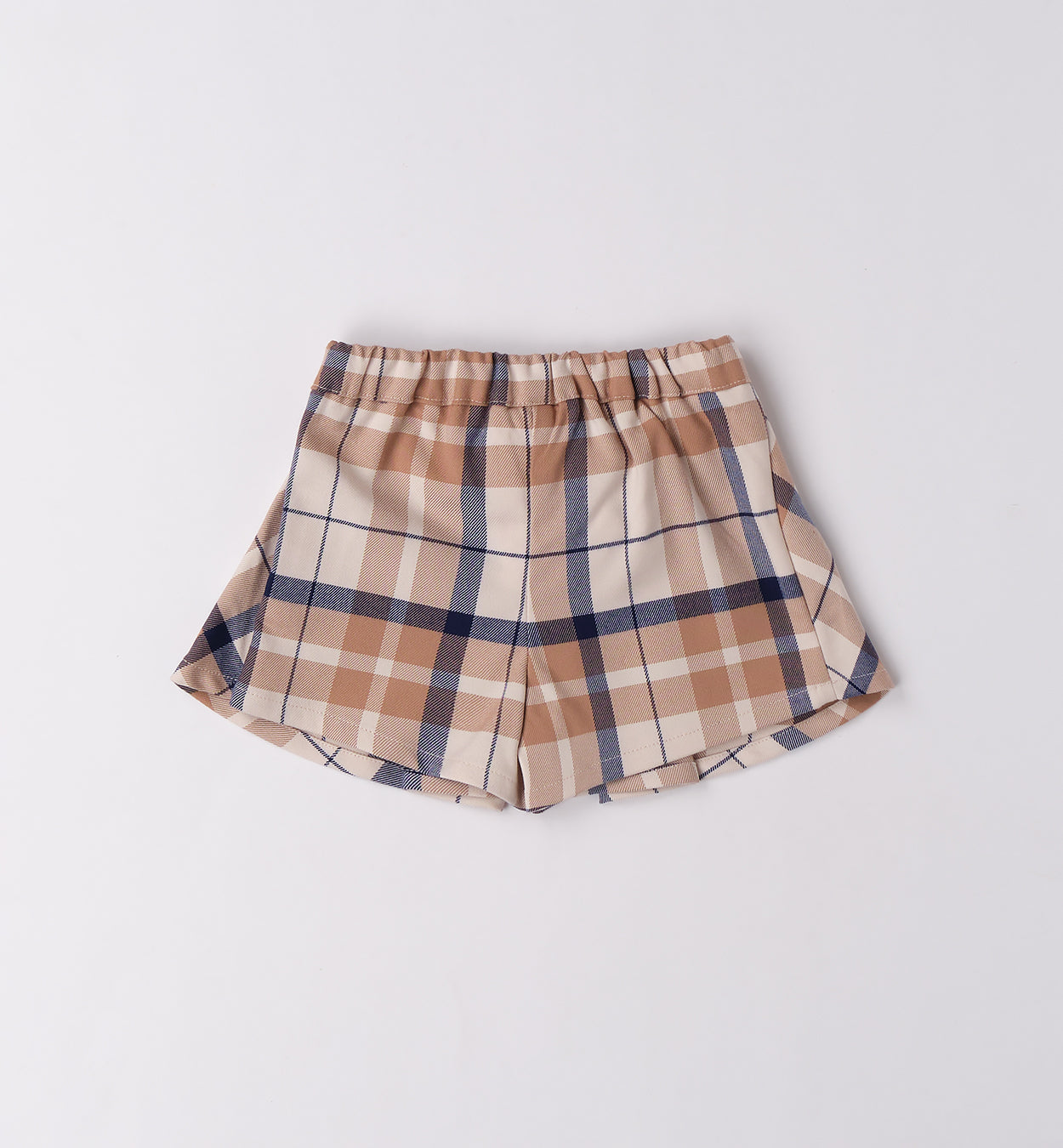 Completo bimba scozzese blu e beige