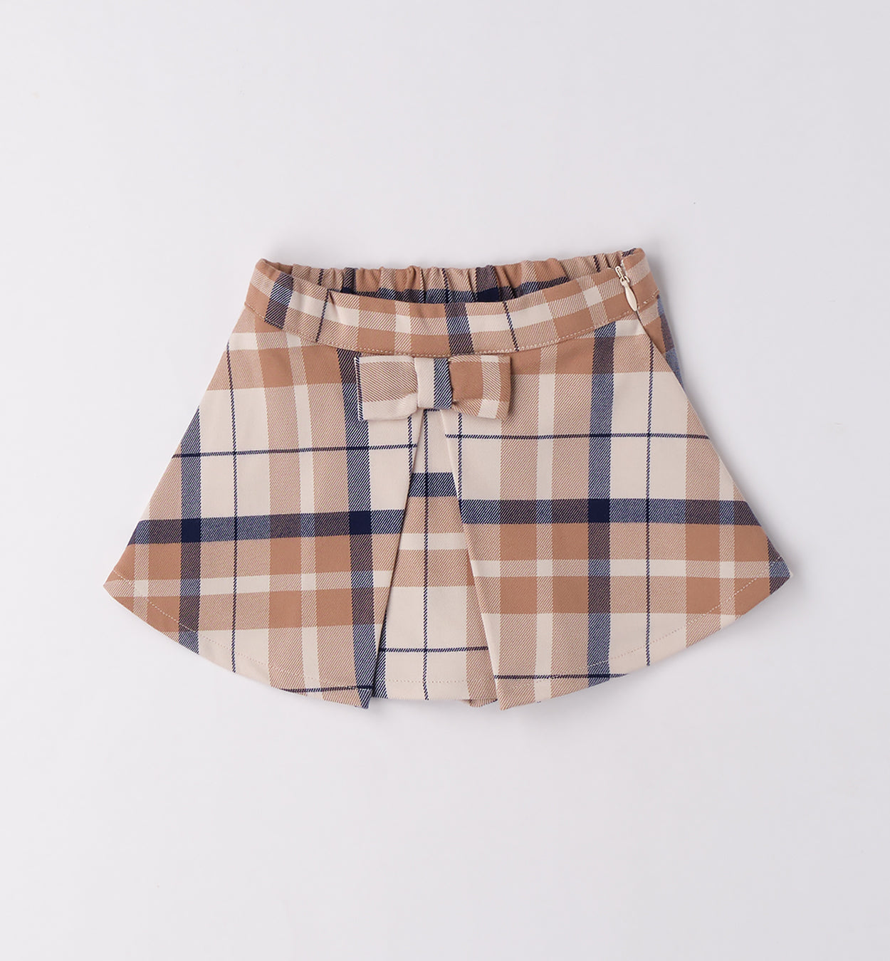 Completo bimba scozzese blu e beige
