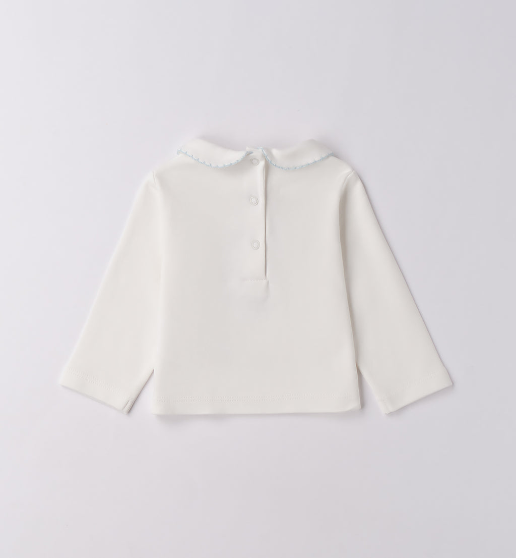 Completo bimba turchese con orsetto e shorts