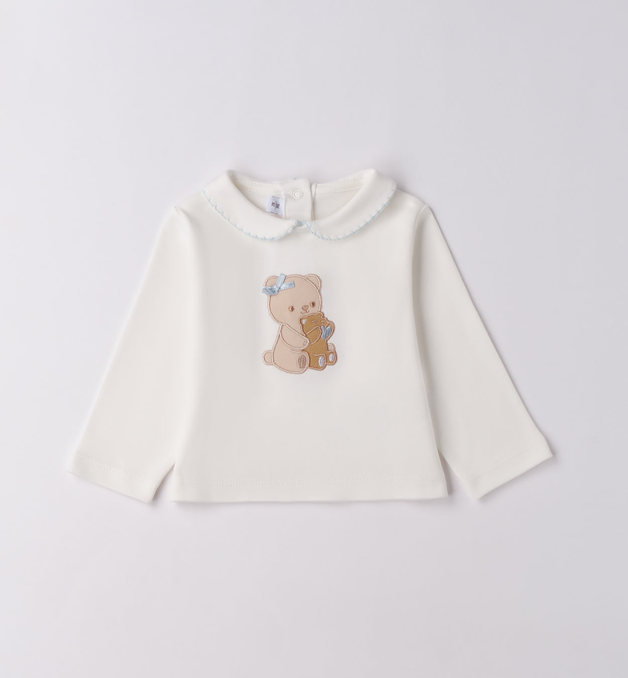 Completo bimba turchese con orsetto e shorts