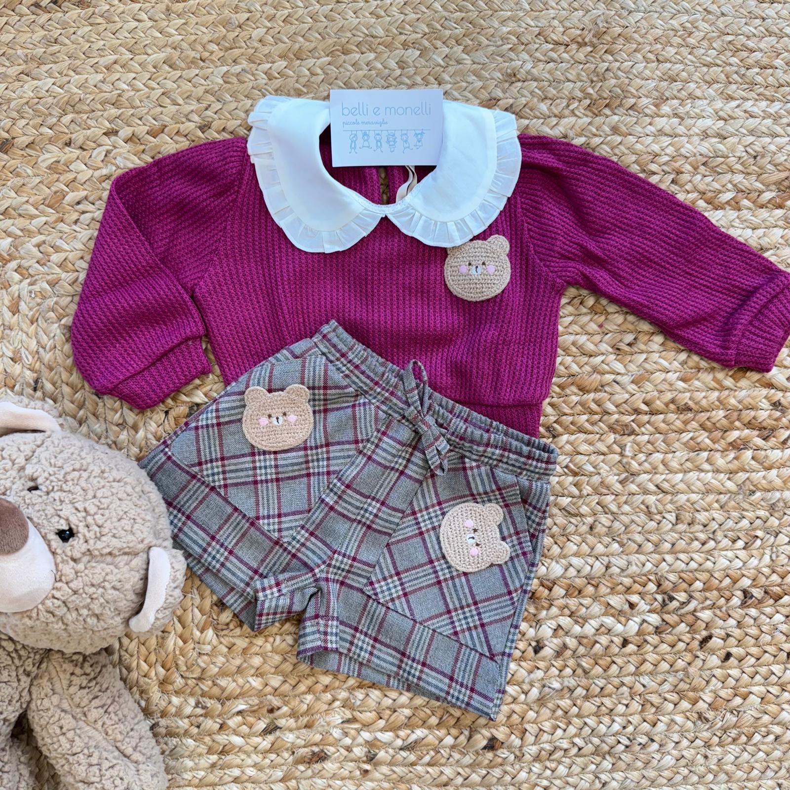 Completo bimba con orsetti crochet