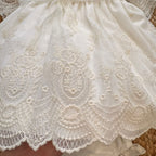 ABITO BATTESIMO BIMBA IN TULLE E PIZZO