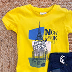 COMPLETO IDO T-SHIRT NEW YORK E BERMUDA BLU