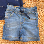 COMPLETO IDO POLO DINOSAURI E SHORTS DENIM