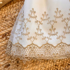 ABITO BATTESIMO BIANCO E BEIGE