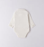 Completo elegante bambino gilet blu e camicia bianca