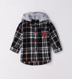 Completo bambino camicia a quadri e pantalone beige