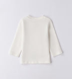 Completo bambino maglia panna e velluto beige