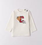 Completo bambino camicia a quadri e pantalone beige