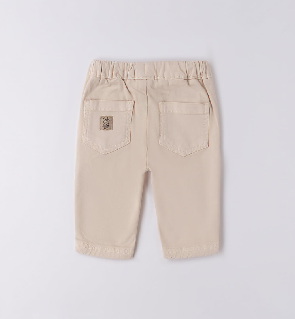Completo bambino camicia a quadri e pantalone beige