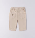 Completo bambino camicia a quadri e pantalone beige
