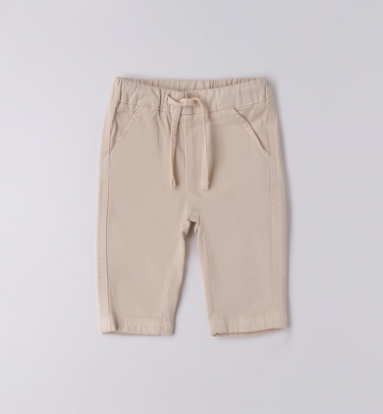 Completo bambino camicia a quadri e pantalone beige