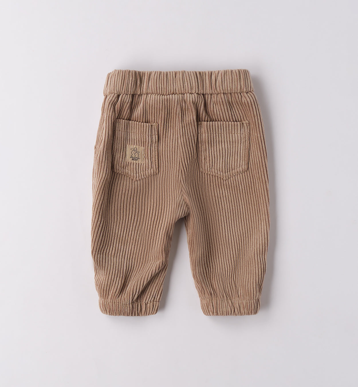 Completo bambino maglia panna e velluto beige