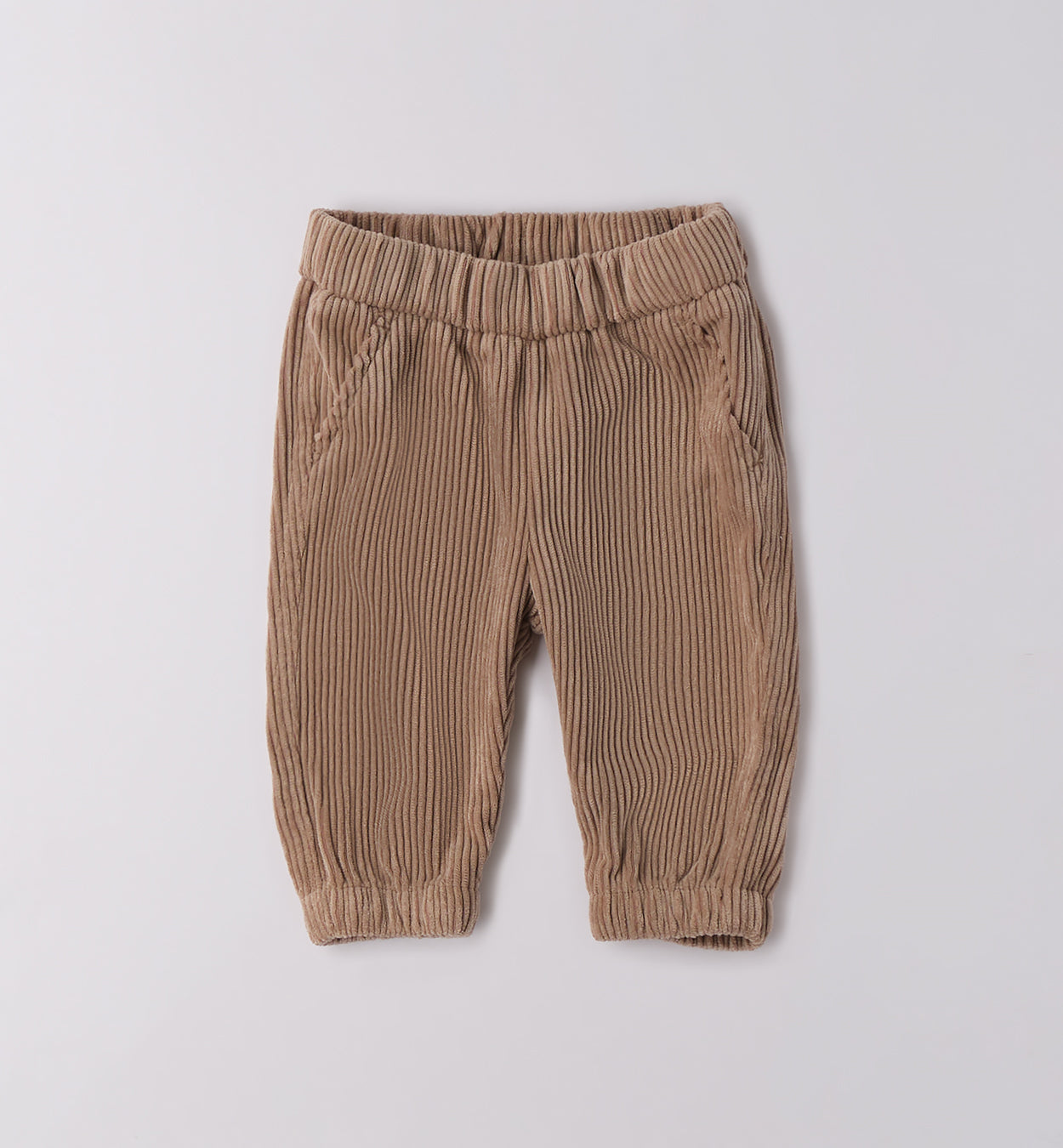 Completo bambino maglia panna e velluto beige